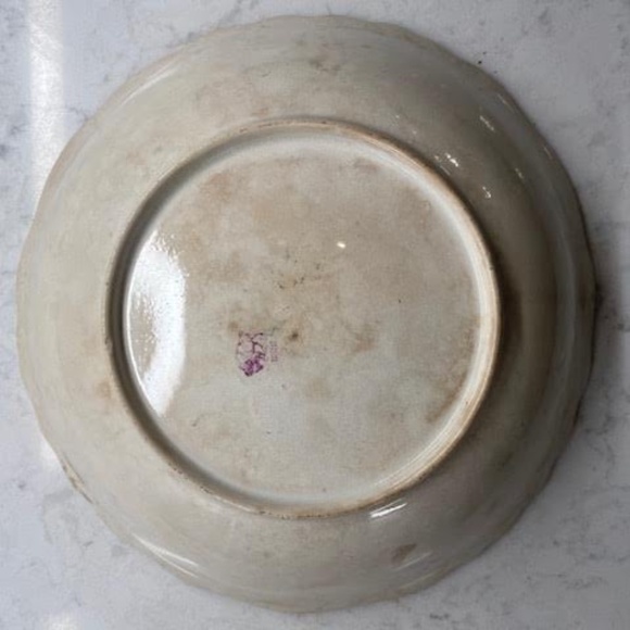 Early 1900's Buffalo Pottery Bowl, Hand-Painted, 10-1/2"w x 3"h - Picture 6 of 6